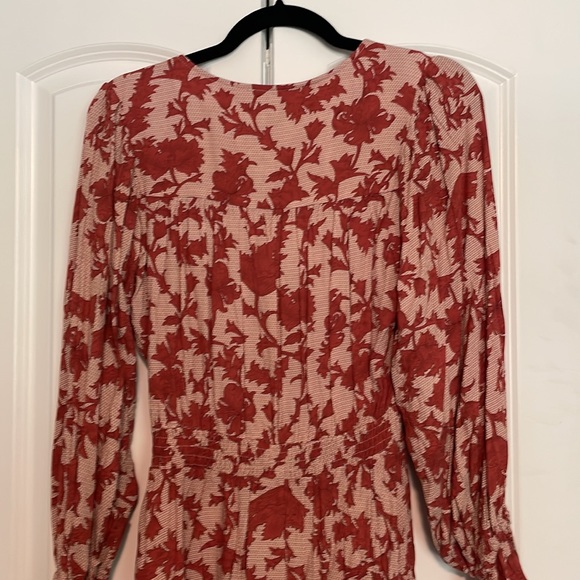 Ninette Printed Ruffle Dress - Flowy Casual Mini Dress - Picture 7 of 9